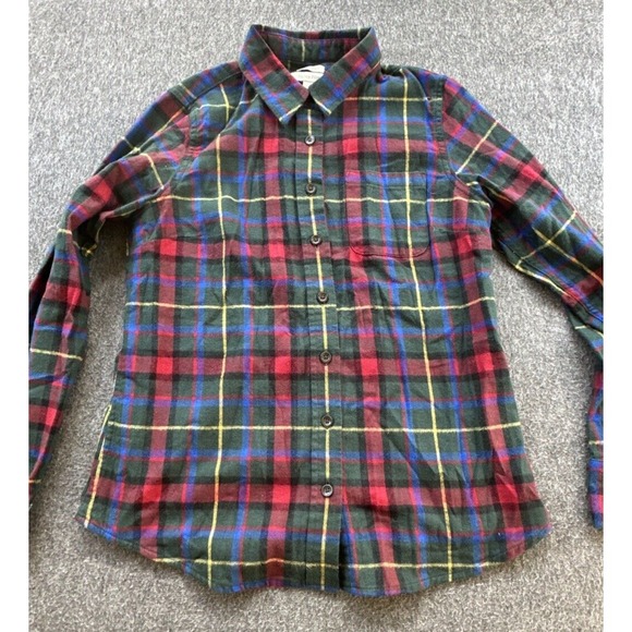L.L. Bean Tops - LL Bean Shirt Womens X-Small Red Plaid Flannel Slightly Fitted Pocket Button Up